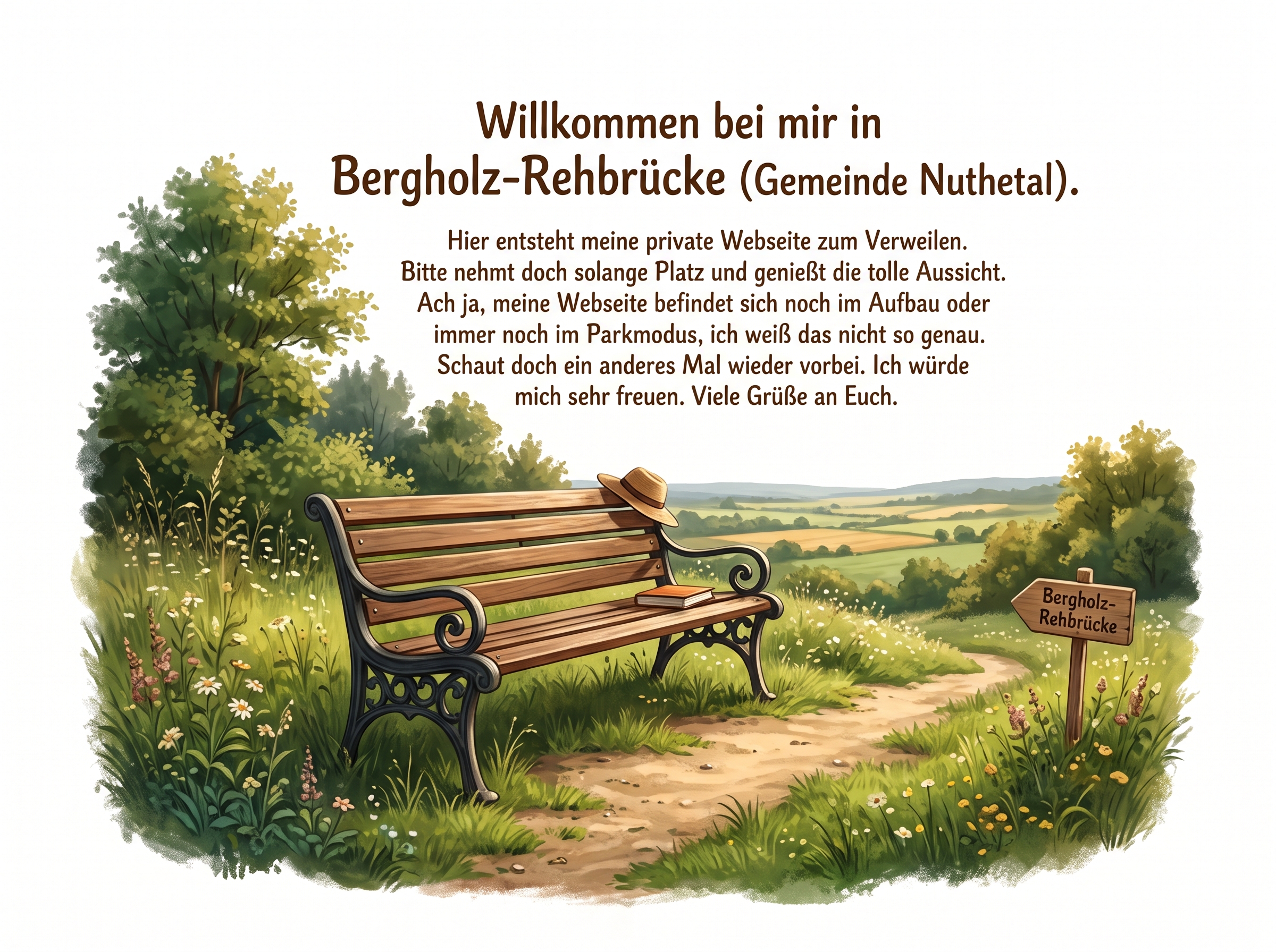 Parkbank im Stadtbild